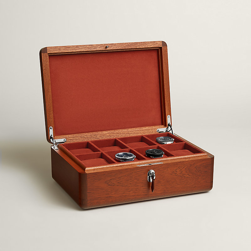 Casaque H Equinoxe watch box - Purple | Hermès Australia